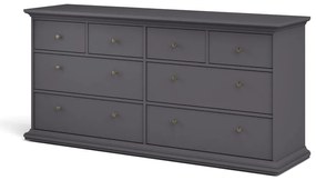 Sivá nízka komoda 183x87 cm Paris – Tvilum