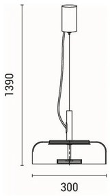LED Luster na lanku LED/8W/230V 3000K pr. 30 cm