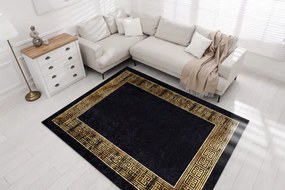 Koberec MIRO 51223.806 rám / grécky, čierny / zlatý