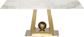Jedálenský stôl Modig Ball 180 cm zlatá/mramor