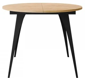 Rozkladací jedálenský stôl Izzurto 100, Farba: čierna/dub craft zlatý
