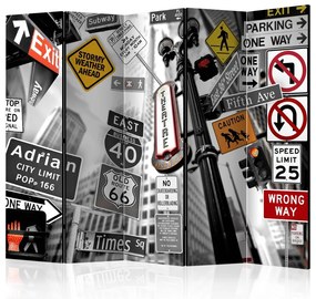Artgeist Paraván - New York Signs II [Room Dividers]