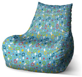 Sablio Sedací vak Bean Cumlíky a hviezdy - 60 x 70 x 70 cm