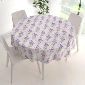 Biante Dekoračný okrúhly obrus PML-033 Provence levandule Ø 110 cm