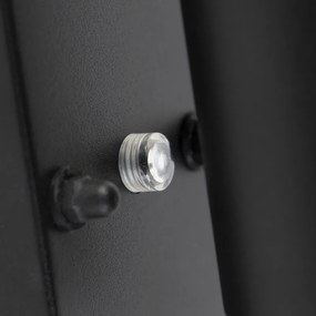 Vonkajšia nástenná lampa čierna 2-svetlá IP44 so senzorom súmraku - Duo