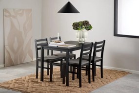 Jídelní set Alicante černý/šedý