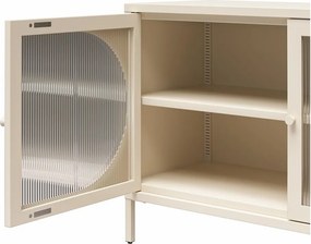 Krémovobiela kovová vitrína 100x64x40 cm Luna – Støraa