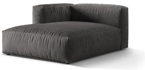 Sivý zamatový modul pohovky (ľavý roh) Martina – Micadoni