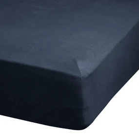 BAVLNENÉ PRESTIERADLO S GUMOU ADELA 90X200X25 CM TMAVOMODRÁ