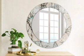 Okrúhle dekoračné zrkadlo s motívom Zima fi 60 cm
