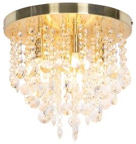 Klasické stropné svietidlo zlaté so sklom - Medusa