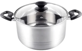 Lamart LEGER Nerezový hrniec LTB2413 240 mm 6,1 l so sklenenou pokrievkou