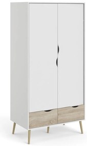 Biela šatníková skriňa Tvilum Oslo, 99 x 200 cm