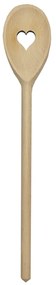 AMADEA Drevená vareška so srdcom, masívne drevo, dĺžka 30 cm