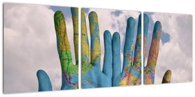 Obraz - mapa sveta na dlani