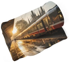 Sablio Deka Vlak na stanici pri východe slnka - 150x120 cm