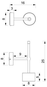 Nástenná lampa ARENA 1xGX53/11W/230V biela/chróm