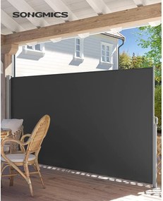 Vonkajšia bočná výsuvná markíza, 350 x 200 cm, dymovo šedá
