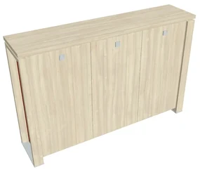 Stredná skriňa Verno+ S 200 x 46 x 130 cm, agát / oranžová