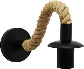 Toolight Toolight, nástenné svietidlo 1xE27 APP1466-1W, čierna-hnedá, OSW-03603