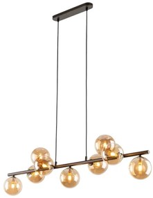 Luster na lanku ESTERA 9xG9/6W/230V hnedá/dymová béžová