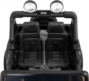 Ramiz Jeep Wrangler Rubicon terénne auto na batérie pre deti čierne + diaľkové ovládanie + 4x4