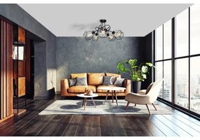 Prisadený luster KARO 5xE27/15W/230V čierna