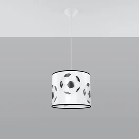 Detské závesné svietidlo Ball A, 1x plastové tienidlo so vzorom, (fi 30cm)