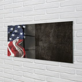 Sklenený obraz Vlajky Spojených štátov 100x50 cm