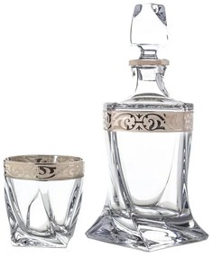 BOHEMIA PRESTIGE QUADRO BAROKO PLATINUM WHISKY SADA 1+6 KS