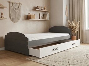 Posteľ LILI 200x90 grafitová - biela