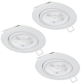 Eglo 901759 - SADA 3xLED Kúpeľňové svietidlo FAVAZZINA 1xGU10/4W/230V IP44 biela EG901759