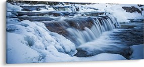 Obraz rieky v zime (120x50 cm)