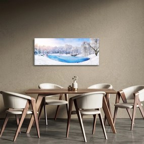 Obraz - Ľadové jazero (120x50 cm)