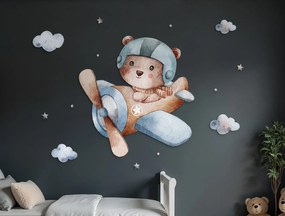 drevko |  Detská dekorácia na stenu Roztomilý pilot  84 x 95 cm
