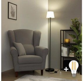 Brilagi - LED stojacia lampa CERIA 1xE27/40W/230V pr. 20,5 cm biela/čierna