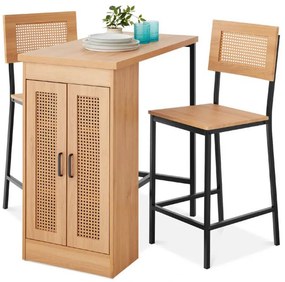 3-dielna vyvýšená jedálenská súprava s úložným priestorom