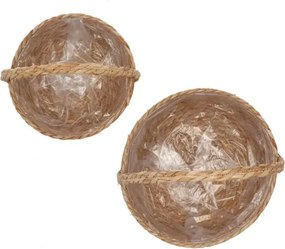 2ks košík kvetináč z morskej trávy Laos - Ø27*15 / Ø19*13 cm