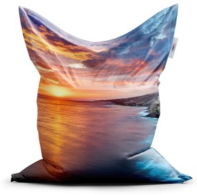Sablio Sedací vak Západ slnka nad morom - 150x100 cm