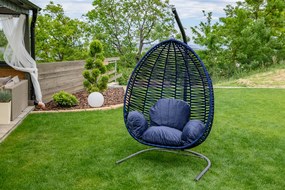 Tmavomodrá závesná stolička NARS bez stojana