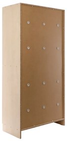 Drevená šatníková skrinka Visio - 6 boxov, 90 x 45 x 185 cm, cylindrický zámok, javor