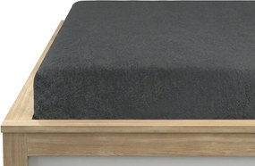 Fleecová napínacia plachta MOLTON antracitová 90 x 200 cm