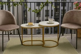 Sada 2 konferenčných stolíkov MILL biela FAT1466