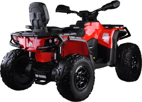 JOKOMISIADA Detská štvorkolka na akumulátor pre 2 osoby CAN-AM OUTLANDER 4x4 s LED panelom PA0326 červená