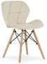 Set 4 zamatových kresiel LAGO - béžové