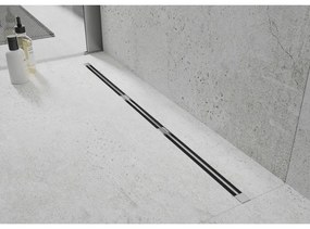 Mexen Flat Super Slim, super tenký odtokový žľab s 360° rotačným sifónom 60 cm, nerez, 1051060