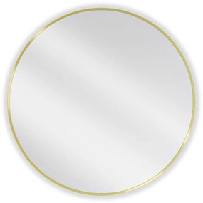 Mexen Loft, okrúhle kúpeľňové zrkadlo 80 cm, farba rámu zlatá lesklá, 9850-080-080-000-50
