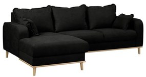 Čierna rohová pohovka (ľavý roh) Beata - Ropez