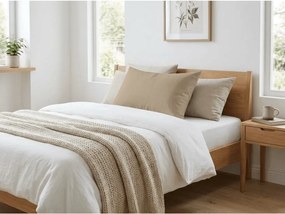 Krepová obliečka na vankúš DENYX 70x90 cm svetlohnedá