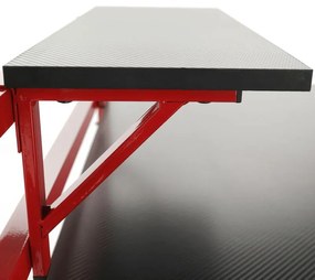 Kondela PC stôl/herný stôl, červená/čierna, TABER